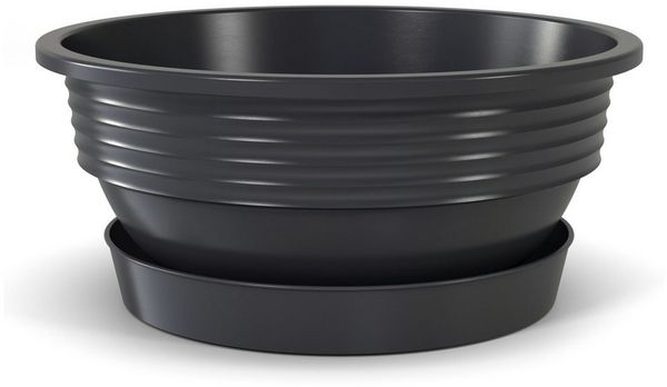 Plastard Pflanzschale 3er, 5er Set Blumenschale verschied. Größen Pflanzgefäß aus Kunststoff (Set, 5 St, Pflanzschale mit Untersetzer), UV-beständig, witterungsbeständig, Optionale Drainagelöcher
