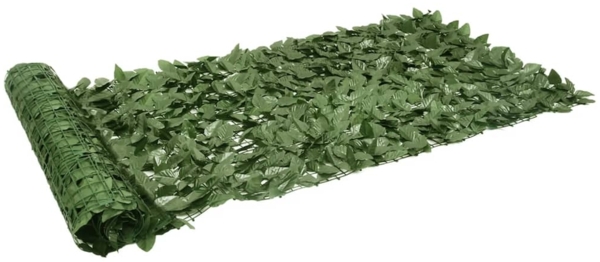 vidaXL Balkon-Sichtschutz mit Dunkelgrünen Blättern 400x100 cm 315488