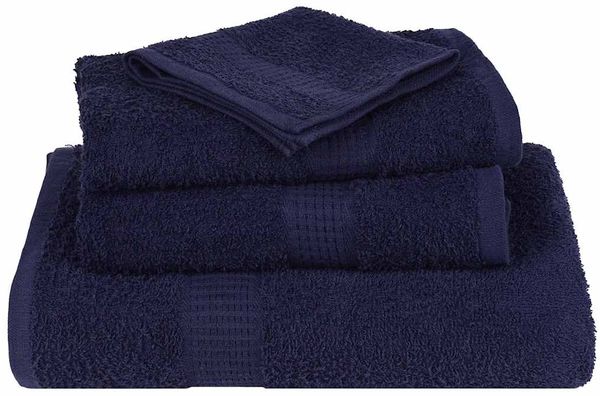 vidaXL 6-tlg. Handtuch-Set FROGN Marineblau 360 g/m² 137083 Bild 4