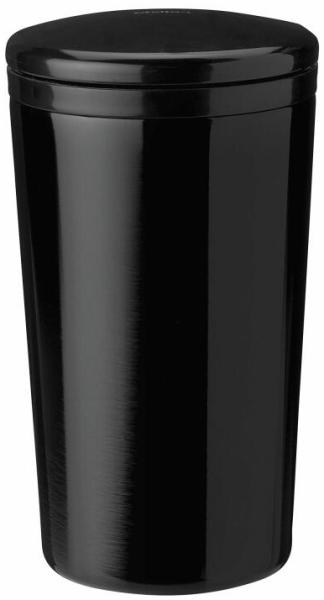 Stelton Thermobecher Carrie Black, Trinkbecher, Edelstahl, Kunststoff, Schwarz, 400 ml, 361