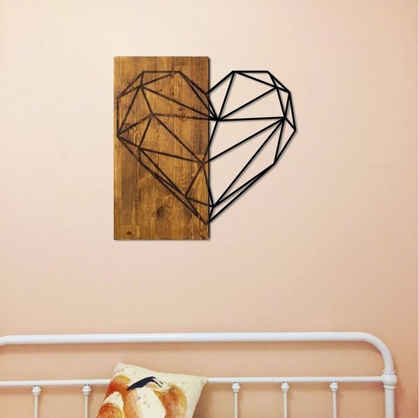 Wallity Wanddekoobjekt 50% WOOD (Thickness: 3 cm) / 50% METAL, 58 x 58 cm L1338