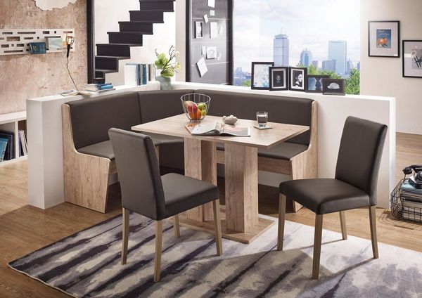 massivline&more Eckbankgruppe Sylt, (Set, 4-tlg), Eckbank ist umstellbar, Eckbank mit Truhe