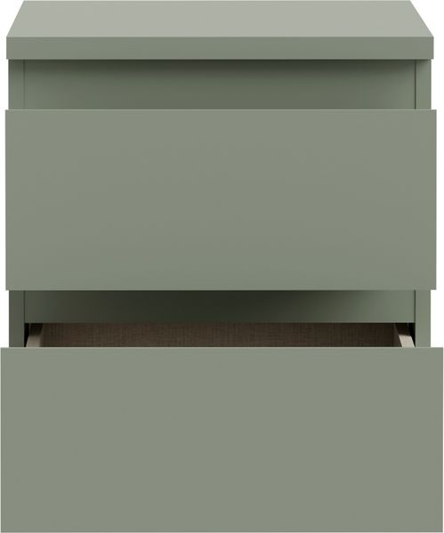 Forte EDMORE Kommode 40 45, moderner Nachttisch mit 2 Schubladen, Beistelltisch, Holzwerkstoff, Salbei, 41,8 cm breit x 49,3 cm hoch x 32,2 cm tief Bild 4