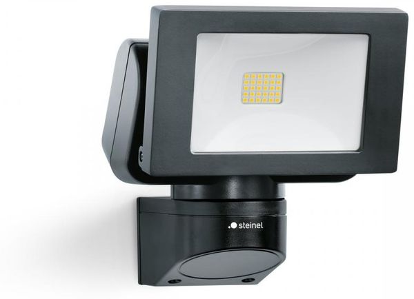 Steinel LED-Außenstrahler LS 150 schwarz, schwenkbar, 14,7 W, 1375lm, neutralweiß 4000 K, IP44