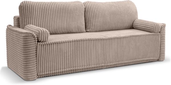 Schlafsofa (B/H/T: 225x96x93 cm) in Grau-Beige