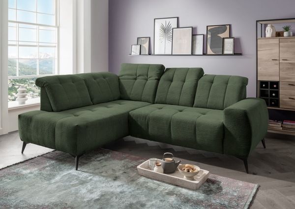Ecksofa Sano Breitcord mit Elektrofunktion von Benformato