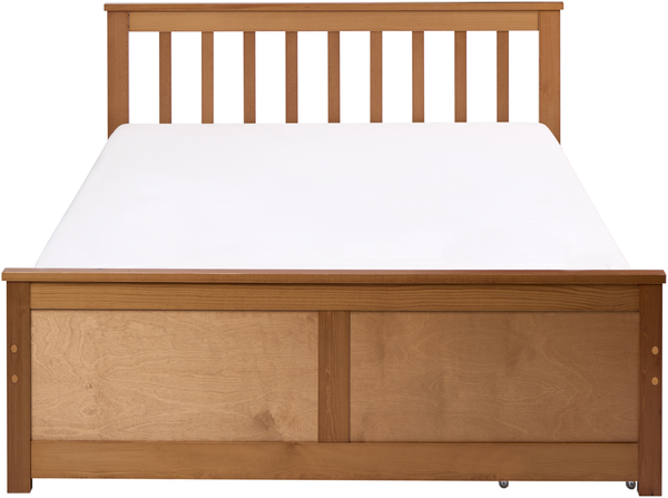 Bett mit 2 Schubladen OLENDON Kiefernholz Braun 120 x 200 cm Bild 5