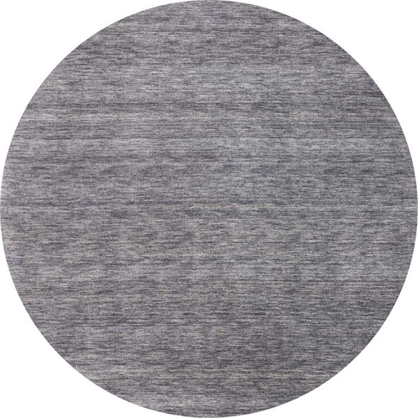 Gabbeh Teppich - Softy - Uni 200 x 200 cm - grau - rund