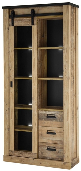 Vitrine Shilo / Sherwood, Holzwerkstoff, Holzfarben, 93 x 201 x 38 cm