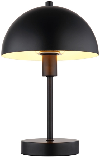 Tischleuchte, Pilz, schwarz, H 31 cm