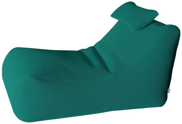 Dmora Pouf Міhck, Mehrzwecksessel, Sitzsack, Hockerhocker, Made in Italy, 70x120 h65 cm, Grün