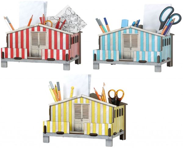 Werkhaus - Organizer "Strandhaus" Stiftebox Stiftehalter rot son3019