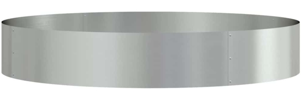 vidaXL Pflanzenring Silber 120 x 120 x 20 cm Verzinkter Stahl 873644
