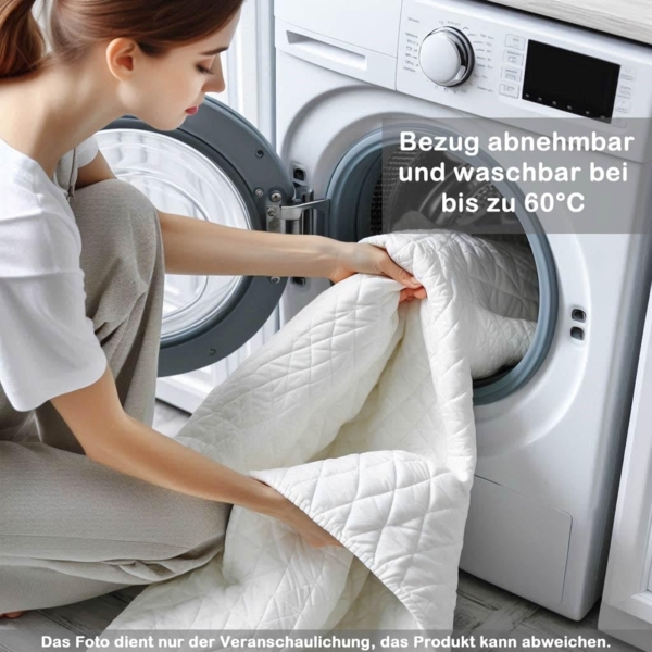 Crownmiller Gigant 100x200cm fest, 7 Zonen XXL Topper, 7 cm, Bezug waschbar bis 60°C Bild 3