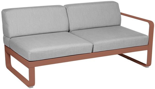 Bellevie Lounge 2-Sitzer Modul 20 Ockerrot 79 Flanellgrau Rechts