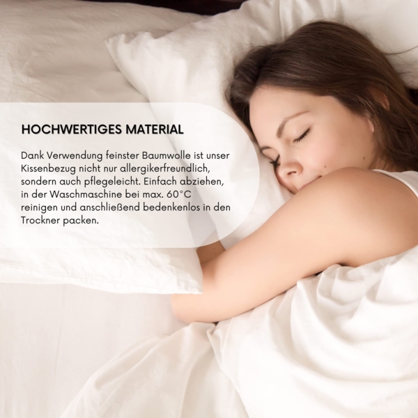 MSS Kissenbezug 4er Set - 145x40 cm - Schwarz Bild 2