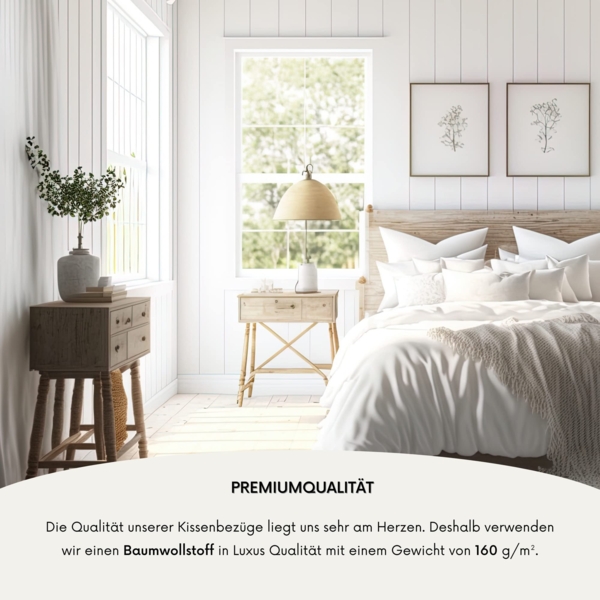 MSS Kissenbezug 4er Set - 145x40 cm - Schwarz Bild 3