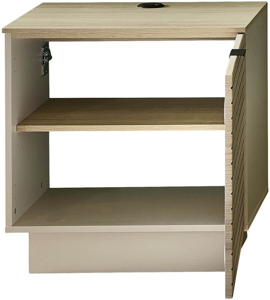 Wohnwand >Ina< (4-teilig) in Riva Eiche Dekor / Cashmere - 240x186x44 (BxHxT) Bild 7