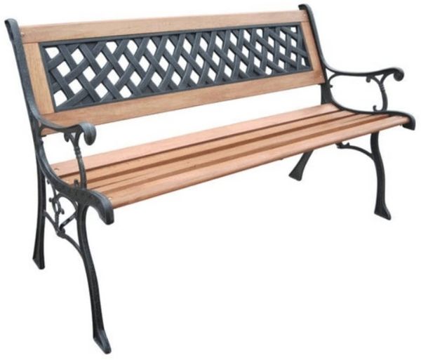 HI Gartenbank 126 cm Holz 423985