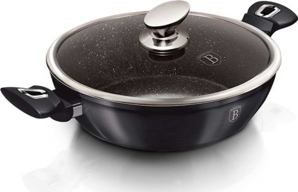 ŽEMAS PUODAS SU DANGIU GRANITE 4.9L 32cm BERLINGER HAUS METALLIC LINE Carbon Pro BH-6899