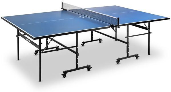 JOOLA Tischtennisplatte Inside 13 Indoor Tischtennistisch klappbares Untergestell – Schneller Aufbau inklusive Netz, blau, 274 x 152,5 x 76 cm