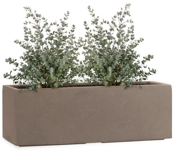Pflanzwerk® Pflanzkübel TUB Frostbeständiger Fensterbank Premium Blumenkübel mit Lotus-Effekt, Fiberglas - Handgefertigt - Rechteckig – Frostbeständig