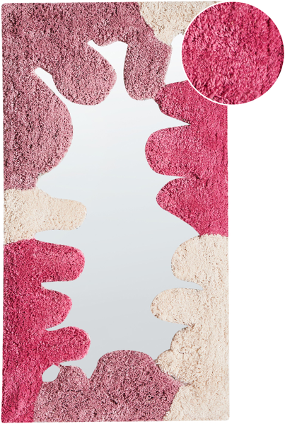 Wandspiegel CAGERI 41 cm 75 cm Baumwolle Rosa