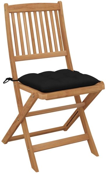 vidaXL Klappbare Gartenstühle 6 Stk. mit Kissen Massivholz Akazie 3075016 Bild 3