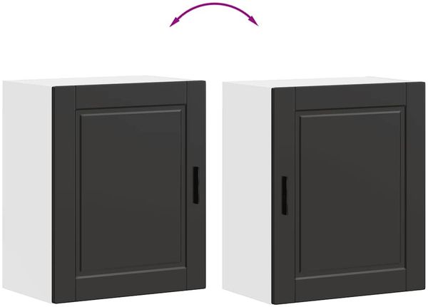 vidaXL Küchen-Hängeschrank Porto Schwarz Holzwerkstoff 854039 Bild 9