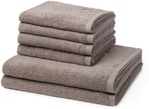 Ross Vita 6 tlg. Frottier-Set - 4 X Handtuch (50 X 100cm), 2 X Duschtuch (70 X 140cm) - 520 g/m2 - Flanell