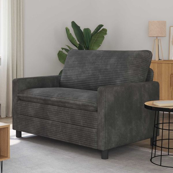vidaXL Sofa Dunkelgrau 126 x 81 x 87,5 cm Polyester 42028825