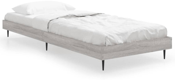 vidaXL Bettgestell Grau Sonoma 75x190 cm Holzwerkstoff 832315