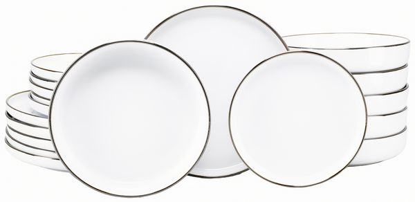 Nordic Festive Weiss, Tellerset 18-tlg (mo)
