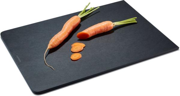Continenta 'Duracore' Schneidebrett, Küchenbrett, Servierbrett, Holzpapierfaser, Schwarz, 0,7 x 34,5 x 24 cm