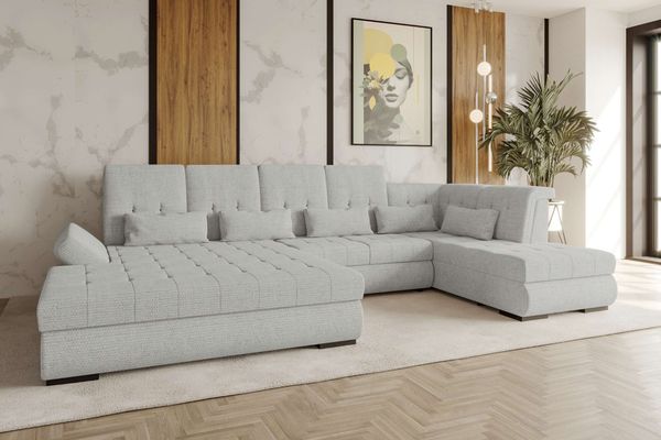 99rooms Felicia Wohnlandschaft Chenille EDEN Silber Links