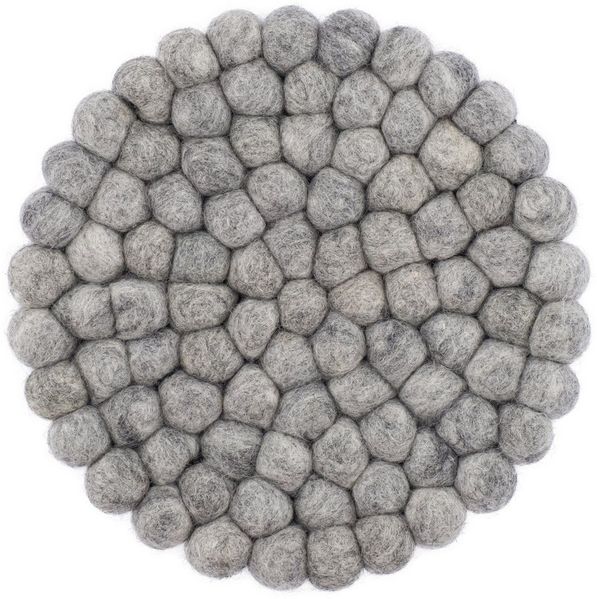 myfelt Topfuntersetzer Filzkugel Topfuntersetzer ⌀ 20 cm, Zubehör für Pfannen, Töpfe, Küchentisch, Auflaufformen, 100 % reine Schurwolle, hitzebeständig
