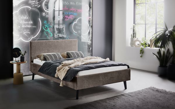 Meise Möbel Polsterbett Avola, 140x200 cm, taupe