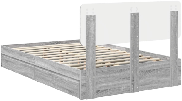 vidaXL Aufbewahrungsbett Graues Sonoma 120x190 cm Holzwerkstoff 3412302 Bild 9
