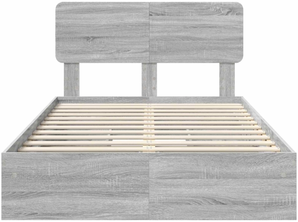 vidaXL Aufbewahrungsbett Graues Sonoma 120x190 cm Holzwerkstoff 3412302 Bild 7