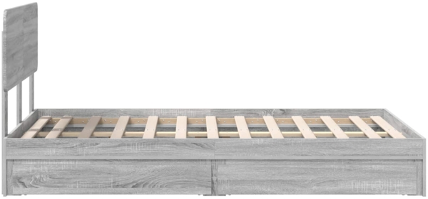 vidaXL Aufbewahrungsbett Graues Sonoma 120x190 cm Holzwerkstoff 3412302 Bild 8