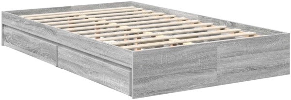 vidaXL Aufbewahrungsbett Graues Sonoma 120x190 cm Holzwerkstoff 3412302 Bild 5