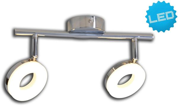 näve Deckenleuchte LED 2er Wand-u. Deckenspot, LED fest integriert, lichtrichtung einstellbar