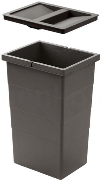 Hailo Inneneimer 1132959 mit Deckel dunkelgrau 242 x 192 x 380 mm