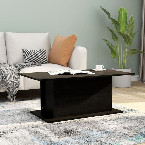 vidaXL Couchtisch Schwarz 102x55,5x40 cm Holzwerkstoff 810308