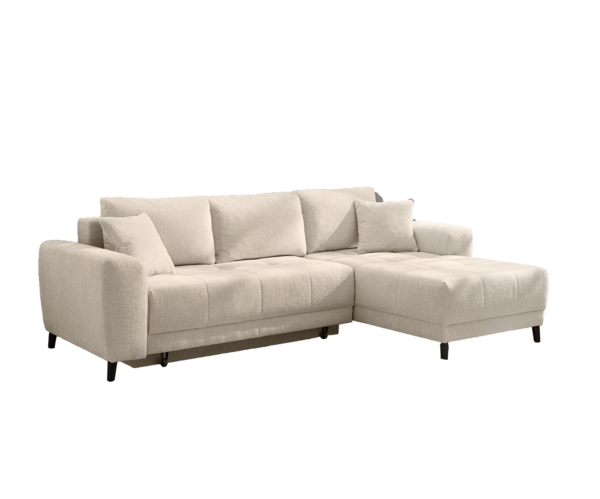 JOB 'Beverly' Ecksofa, Chenille beige, 253 x 173 x 86 cm