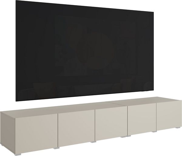 OTTO home Lowboard Denver 250 cm für bis zu 98-Zoll TVs - Weltmeisterschaft im XXL Format, Wahlweise mit oder ohne offenes Fach in der Mitte