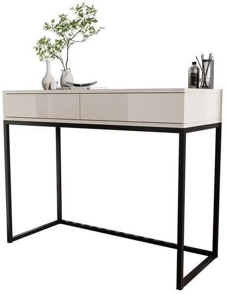 Lookway Konsolentisch BLANCO GLAMOUR Konsole in Kaschmir auf Gestell (1x Konsole), Breite: 100 cm