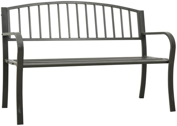 vidaXL Gartenbank Grau 120 cm Stahl 319581