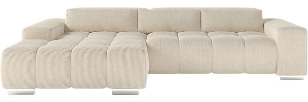 COTTA Ecksofa Orion L-Form, mit 2x Kopfteilverstellung & 3 Nierenkissen