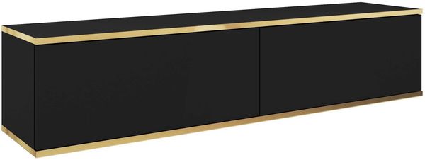 AX LIVING Lowboard TV Orkis 135 cm Modern und Funktional, Schwarz